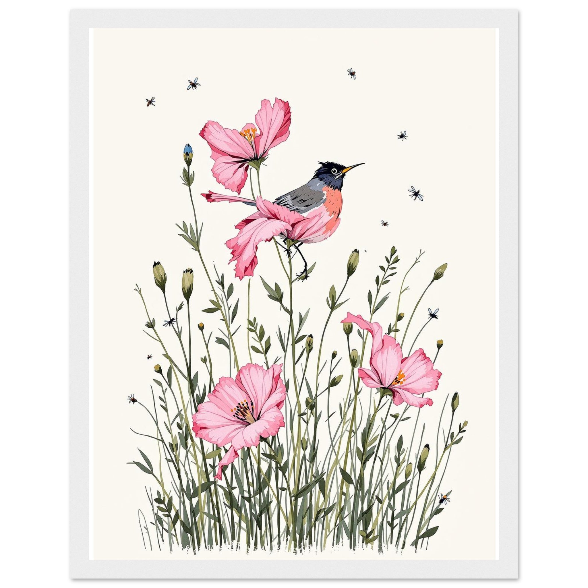 Ragged Robin Wet Meadow Damselflies Framed Print — Framed Art Print | Wild Thread Co