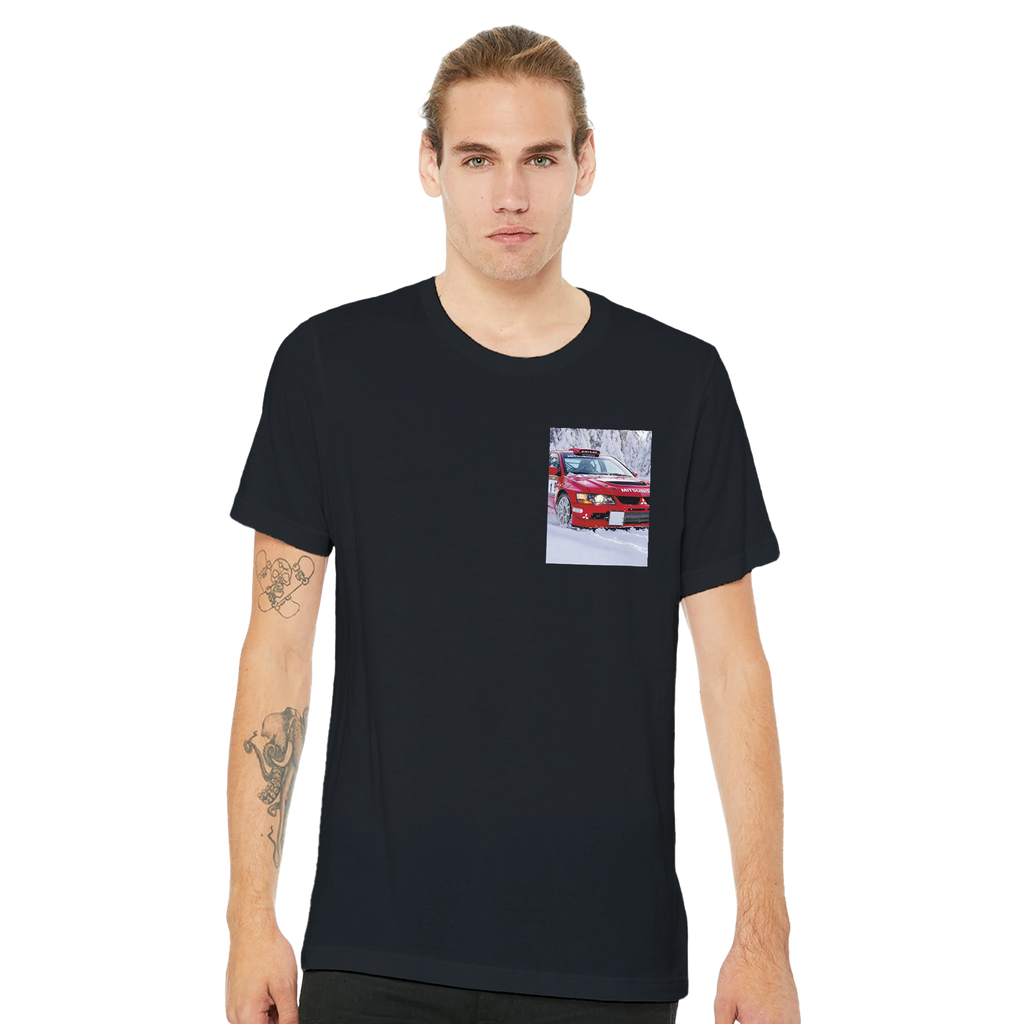 Mitsubishi Evo 6 Tme T-Shirt — detail view | Wild Thread Co