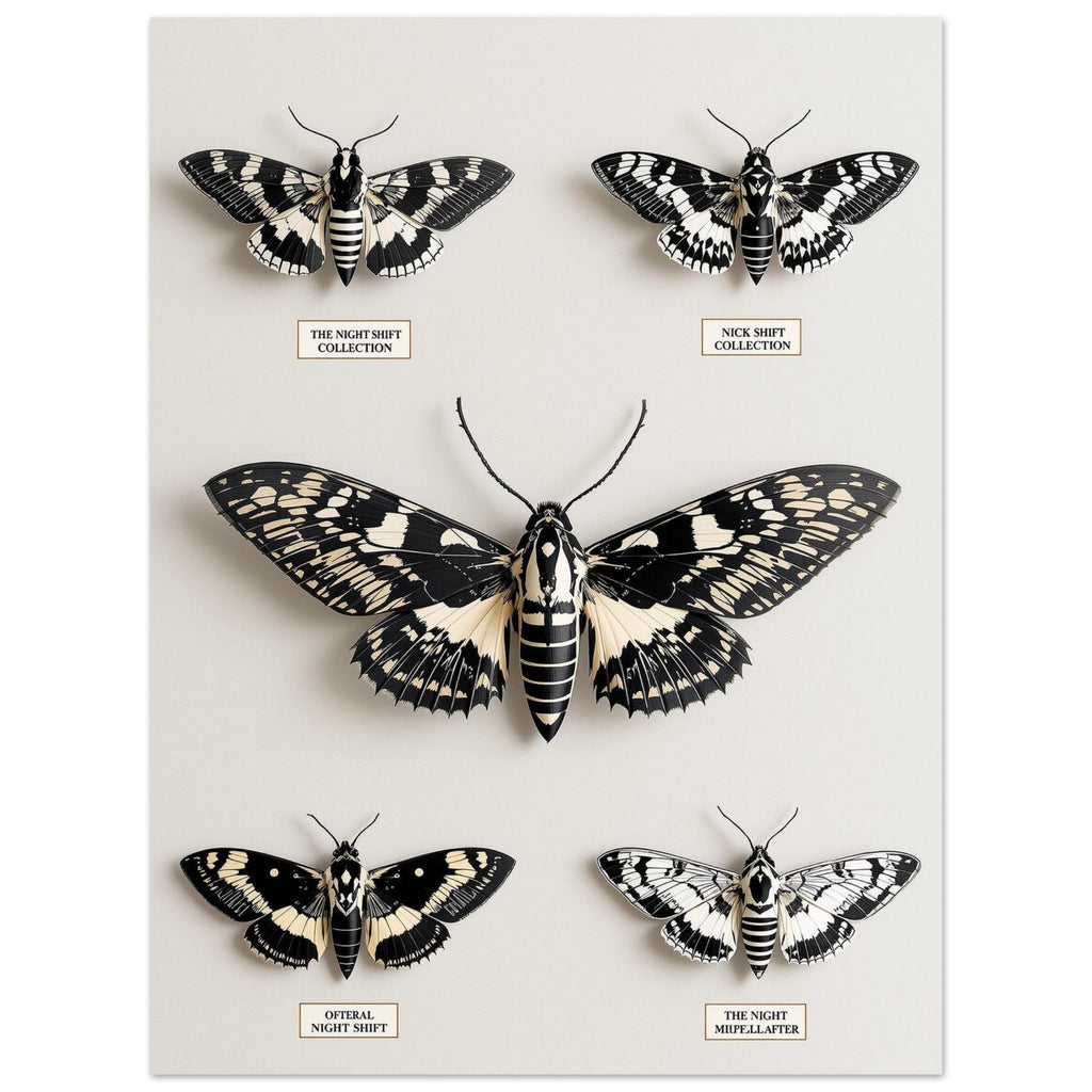 Dark Academia Moth Collector Art Print Poster Wall Art UK — Art Print | Wild Thread Co