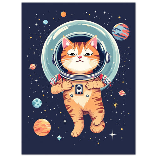 Cat Astronaut Art Print Art Print — detail view | Wild Thread Co