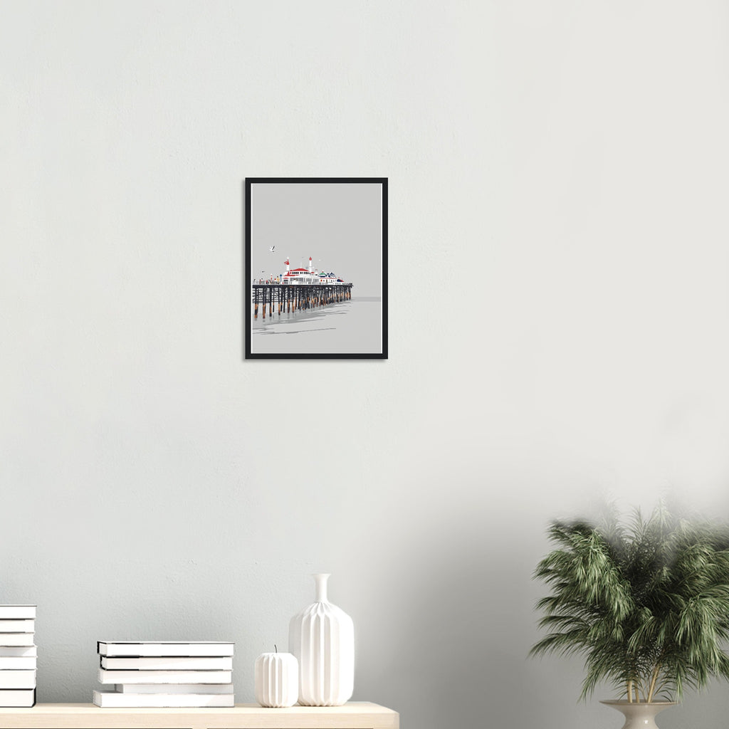 Victorian Seaside Pier Resilience Framed Art Print — detail view | Wild Thread Co