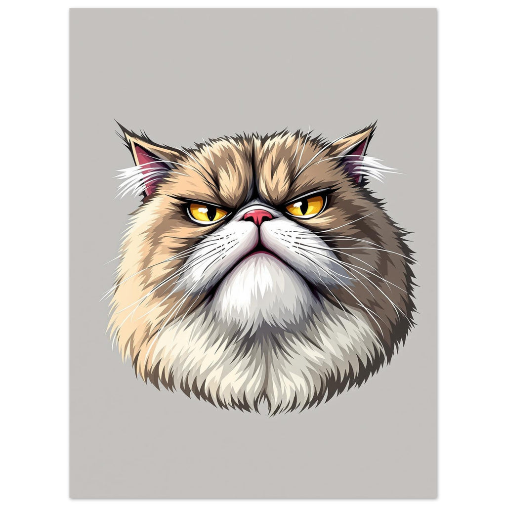Grumpy Cat Face Art Print Art Print — detail view | Wild Thread Co