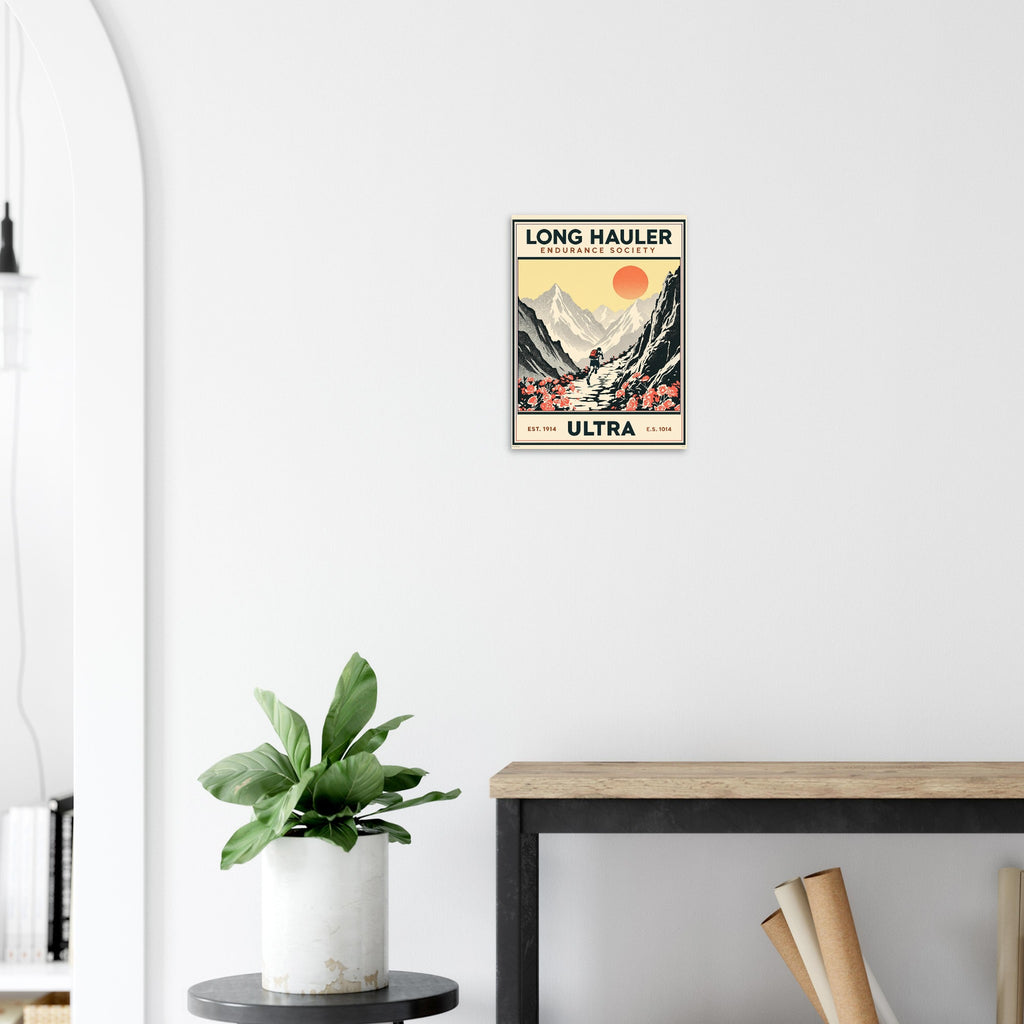 Long Hauler Vintage Travel Poster Art Print — detail view | Wild Thread Co