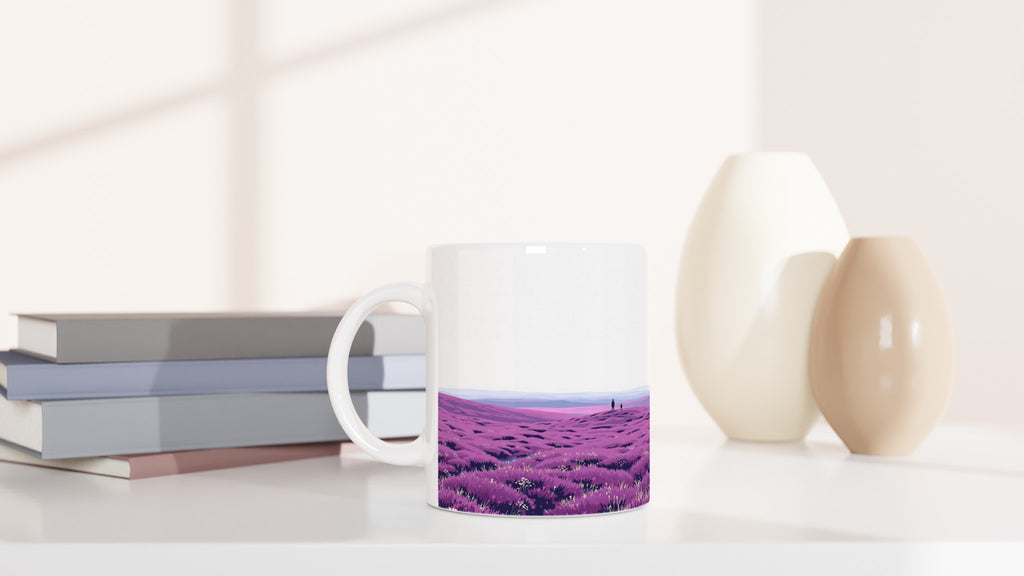 Heather Moor Purple August Mug — detail view | Wild Thread Co