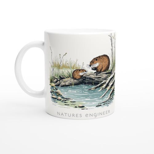 Beaver Rewilding Dam Builder Mug Coffee Tea Ceramic 11oz — Mug | Wild Thread Co