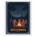Winter Solstice Campfire Midsummer Print Material — detail view | Wild Thread Co