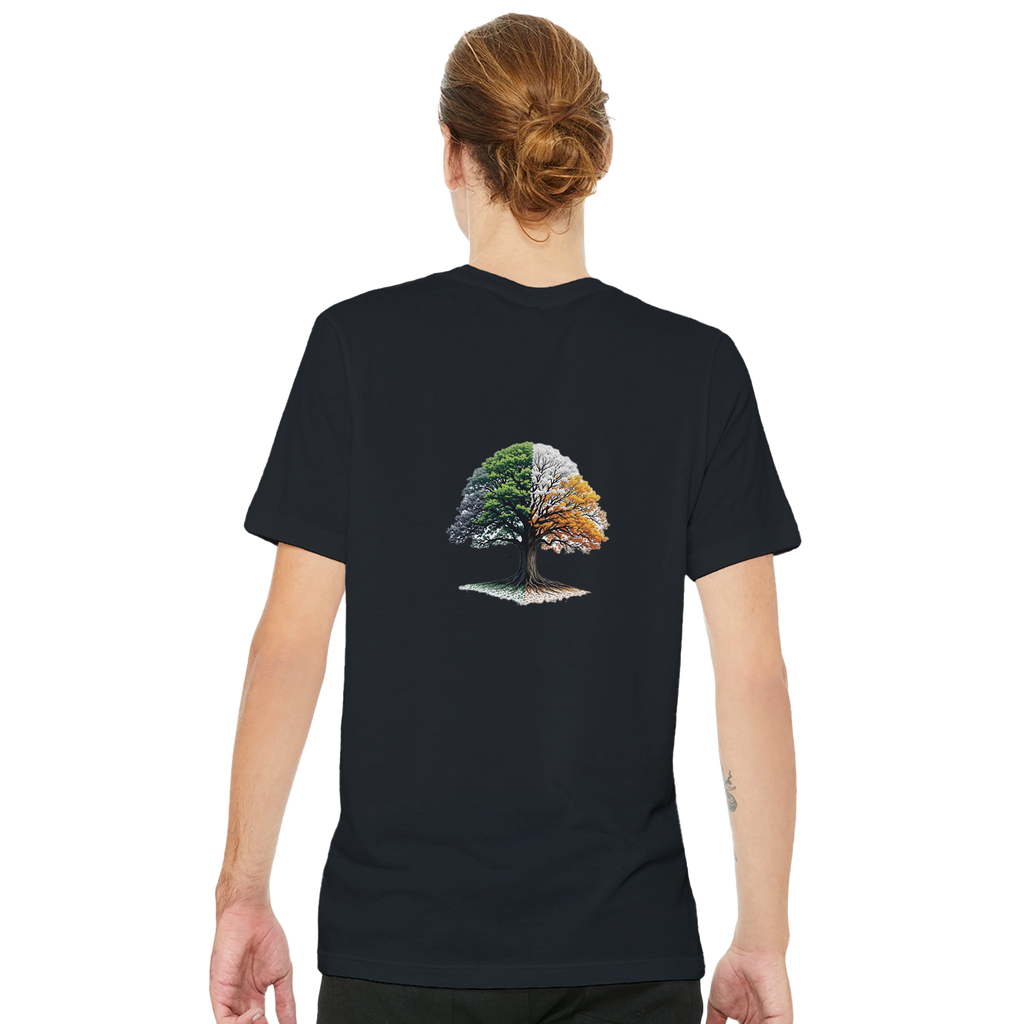 Oak Tree Four Seasons T-Shirt — detail view | Wild Thread Co