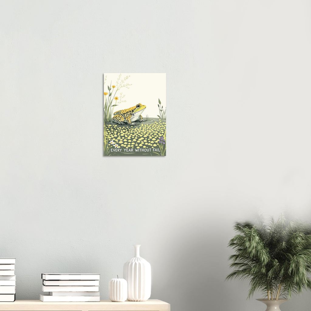 Spring Frog Pond Spawn Garden Wildlife Art A1 UK Art Print Art Print — detail view | Wild Thread Co