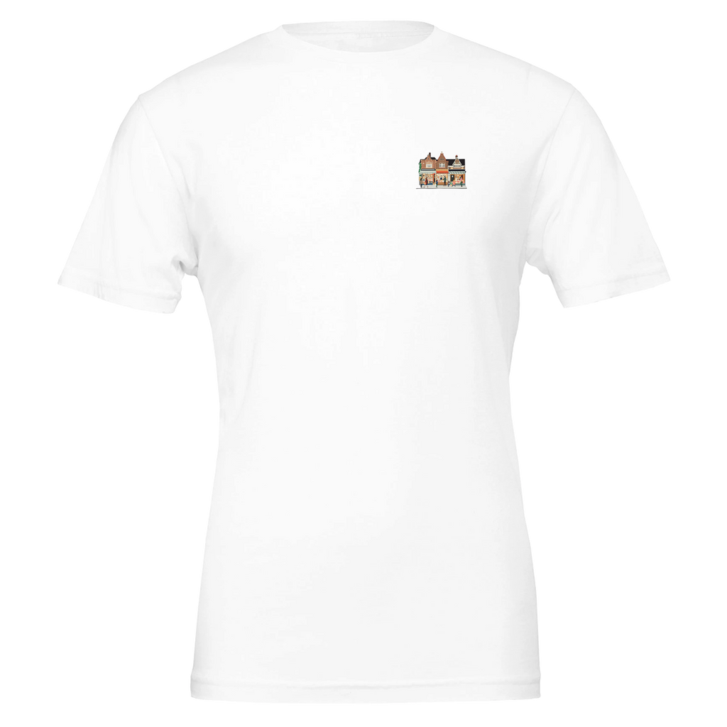 Yorkshire Market Town Saturday Morning T-Shirt — detail view | Wild Thread Co