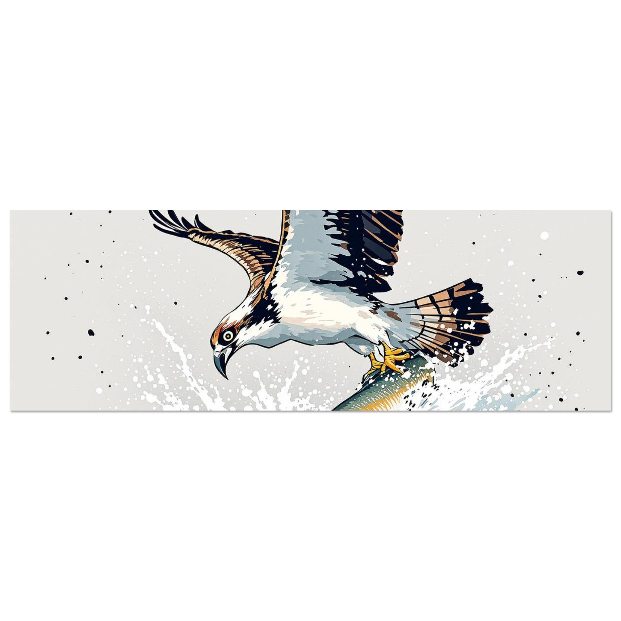 Osprey Diving Fishing River Print Material — detail view | Wild Thread Co