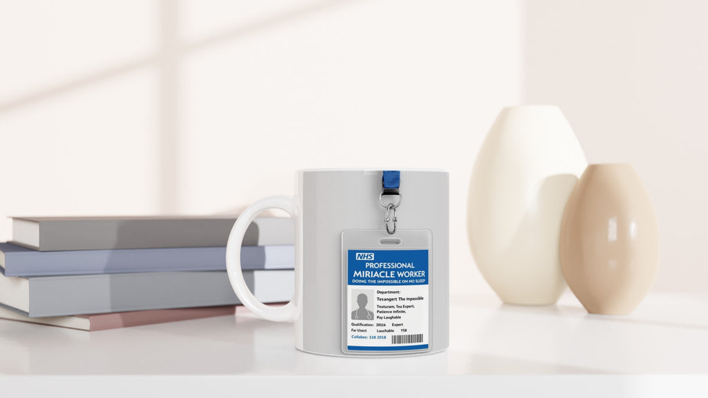 Nurse Nhs Id Card Spoof Mug — detail view | Wild Thread Co