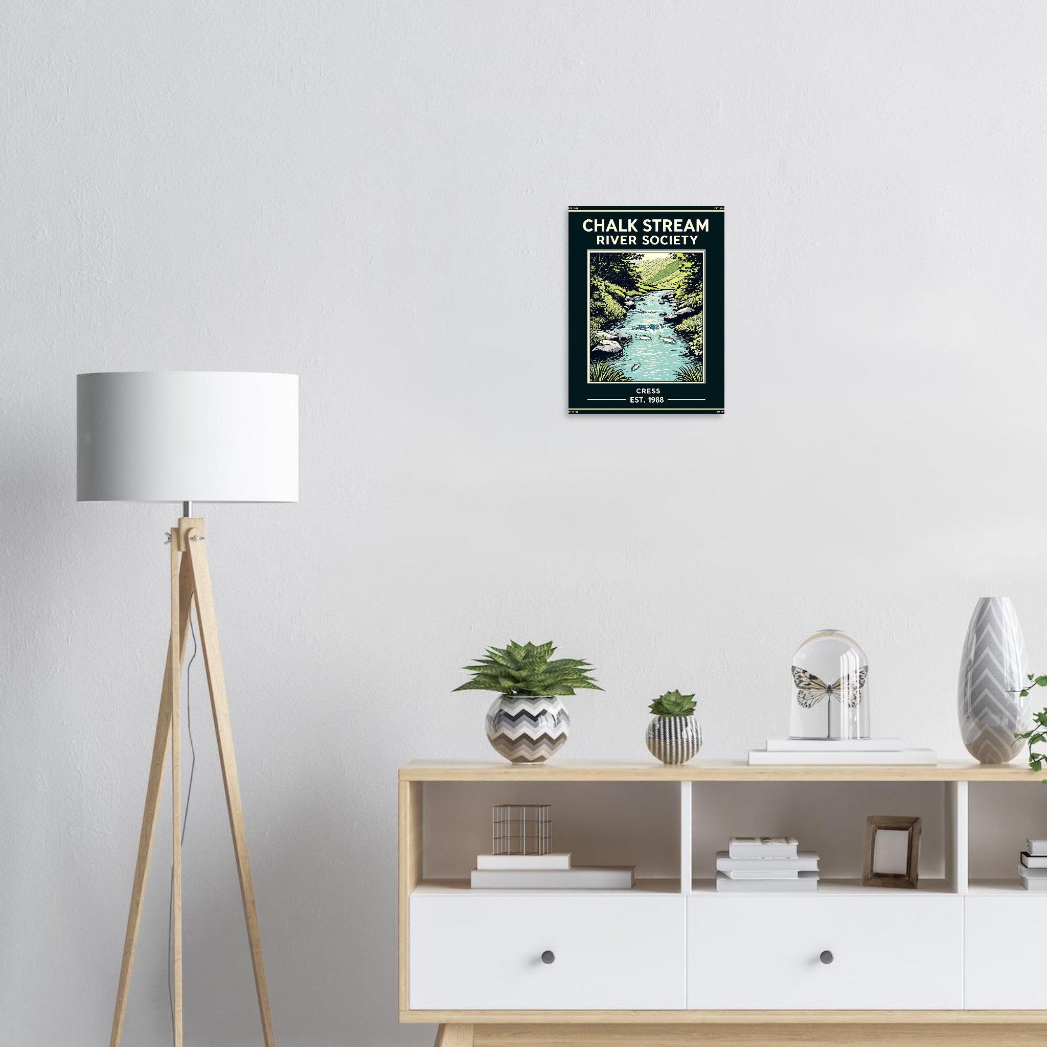 Chalk Stream Vintage Travel Poster — Art Print | Wild Thread Co