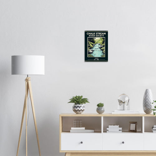 Chalk Stream Vintage Travel Poster — Art Print | Wild Thread Co