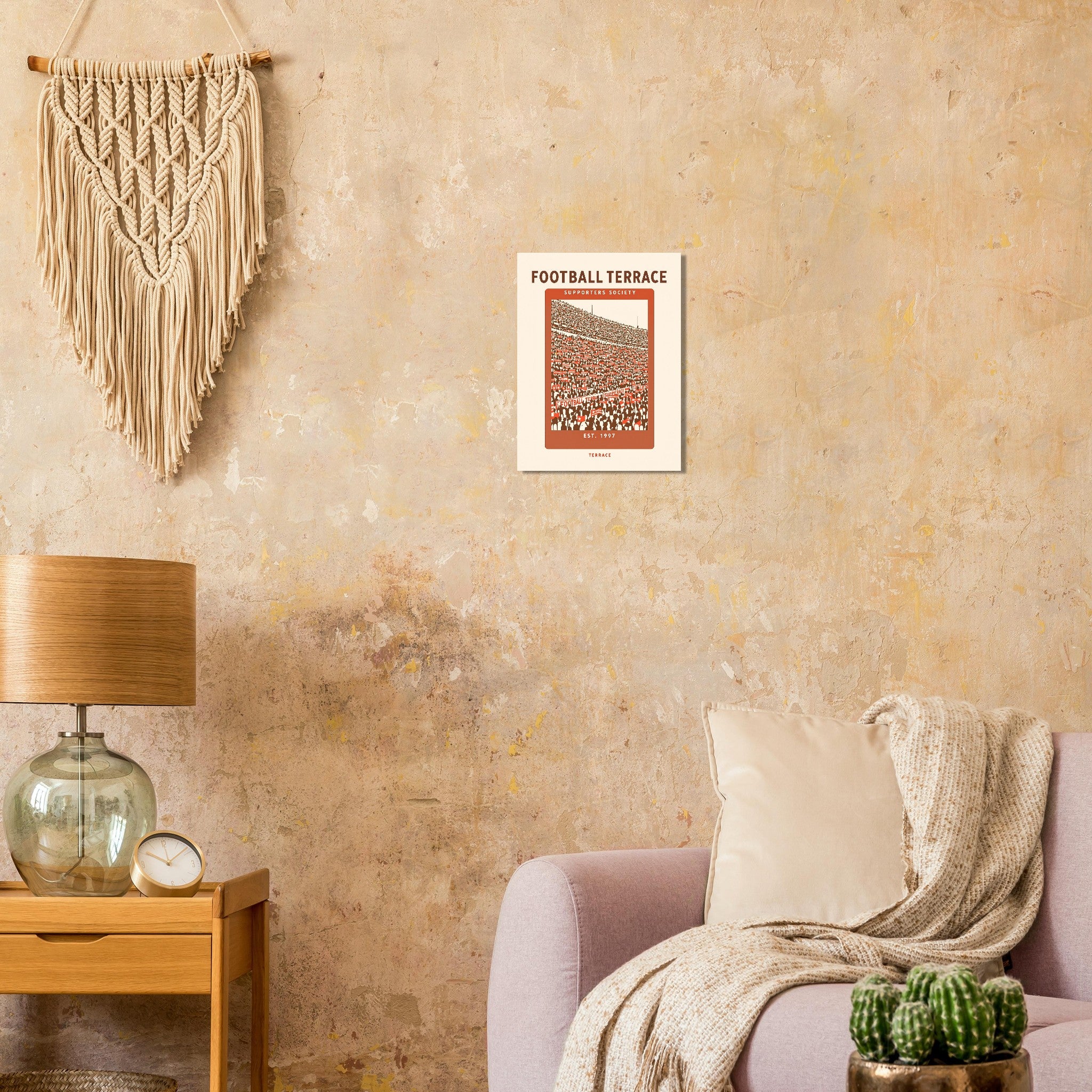Football Terrace Vintage Travel Poster — Art Print | Wild Thread Co
