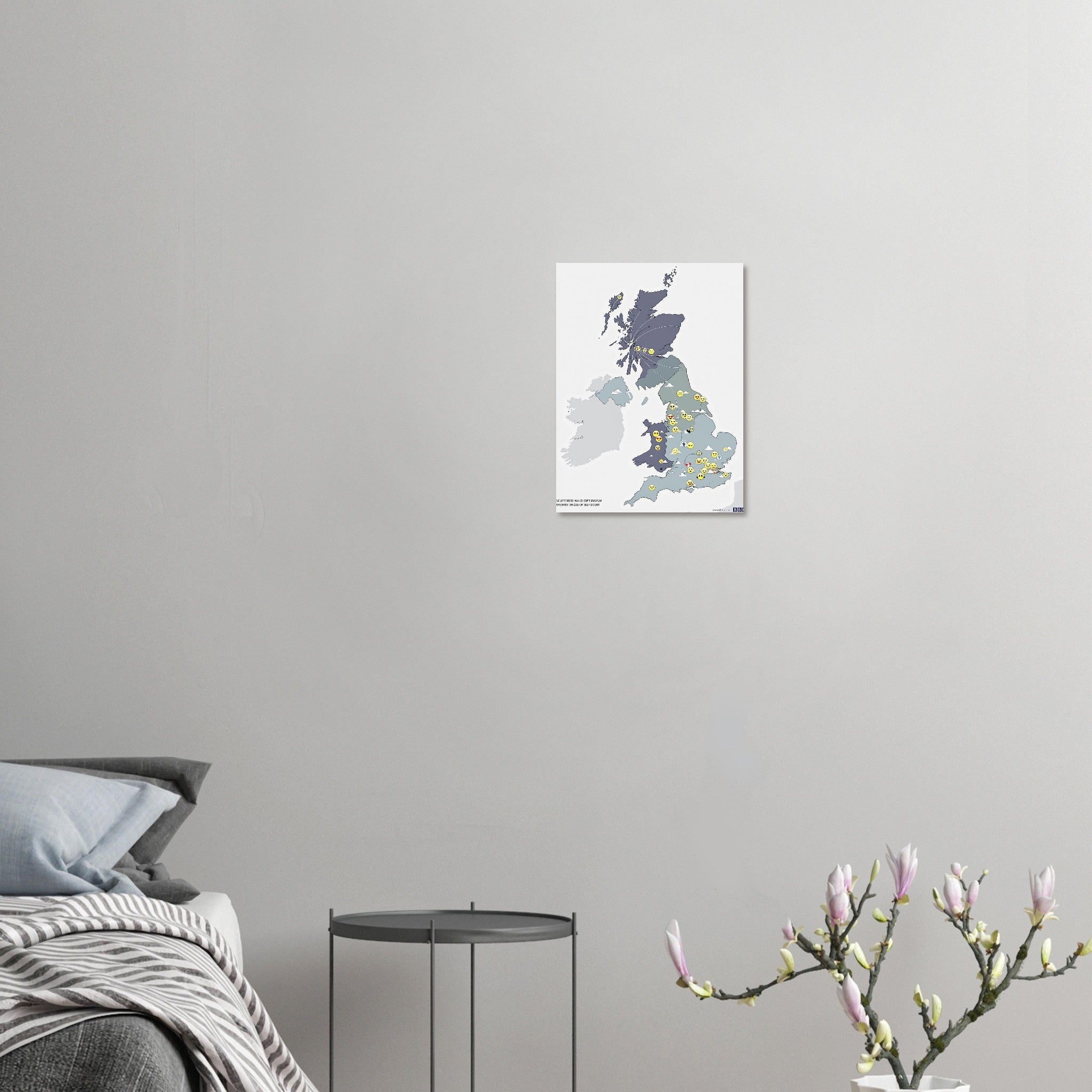 British Weather Emotional Forecast Map A1 Art Print Poster Wall Art UK UK Gift — Art Print | Wild Thread Co