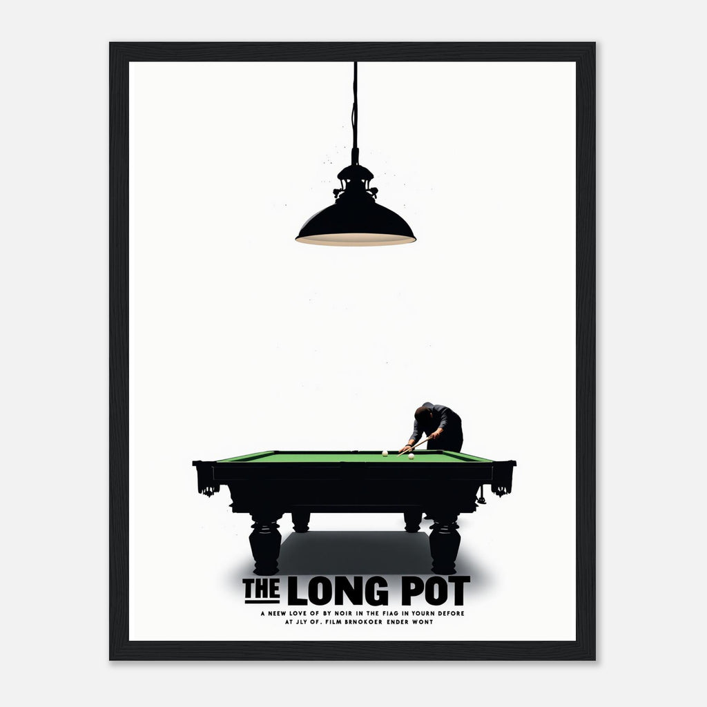 Retro Snooker Hustle Framed Print Wall Art Ready to Hang UK Framed Art Print — detail view | Wild Thread Co