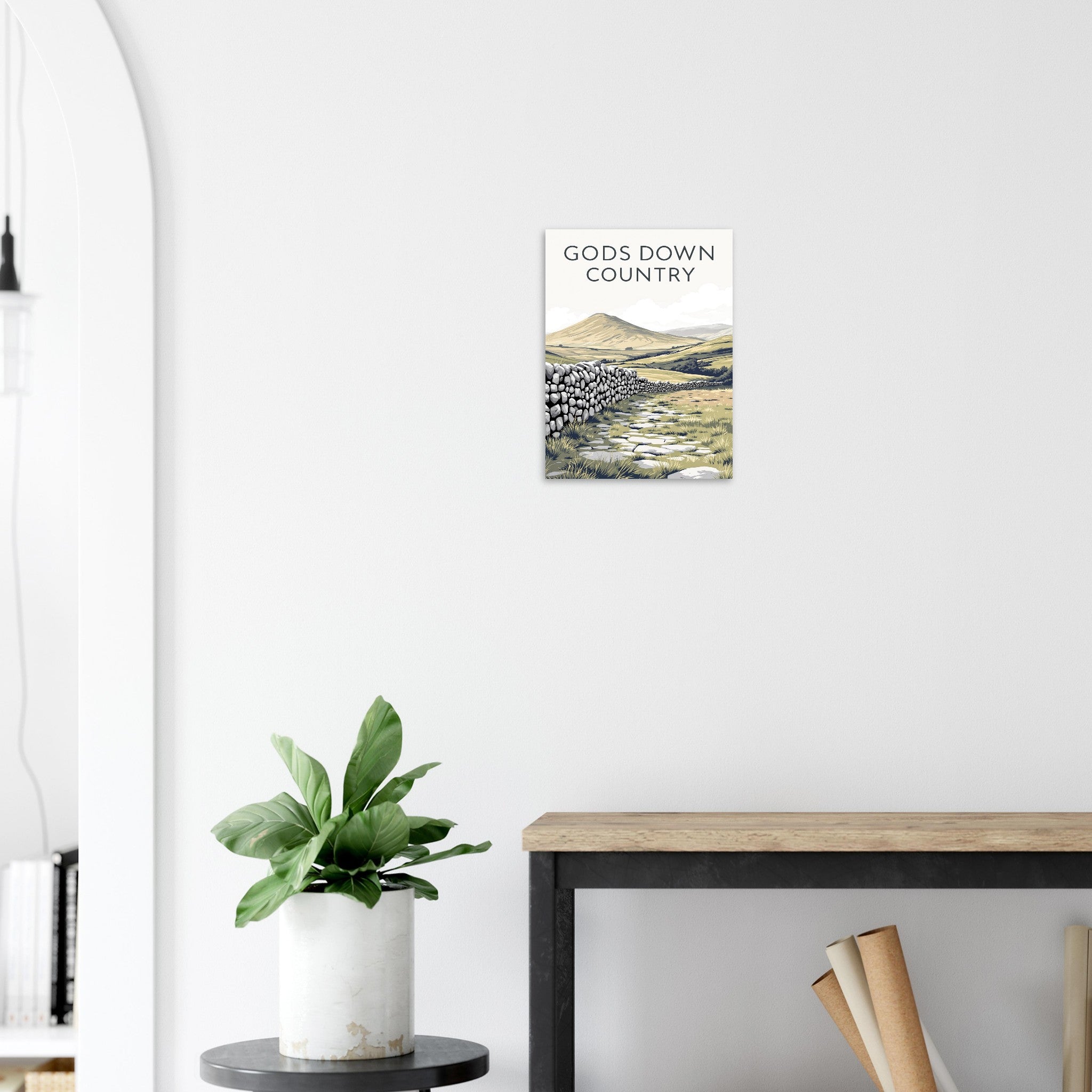 Yorkshire Dales Gods Own Country Art Print Print Material — detail view | Wild Thread Co