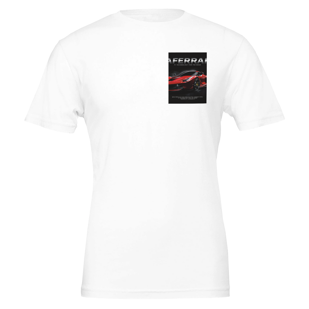 Ferrari Laferrari Hybrid Hypercar Red T-Shirt — detail view | Wild Thread Co