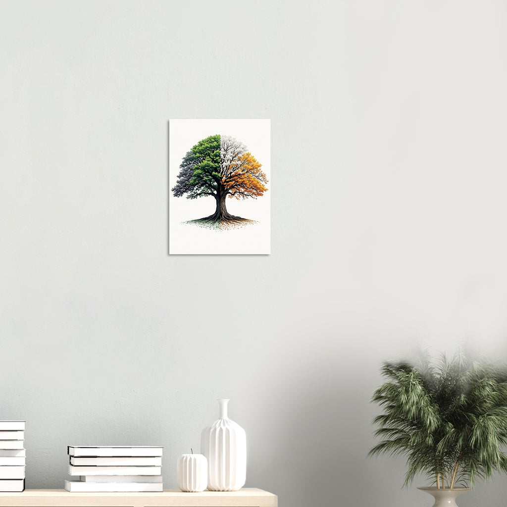 Oak Tree Four Seasons A1 Art Print Art Print — detail view | Wild Thread Co