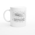 Minidisc Player Technical Illustration — Mug | Wild Thread Co UK