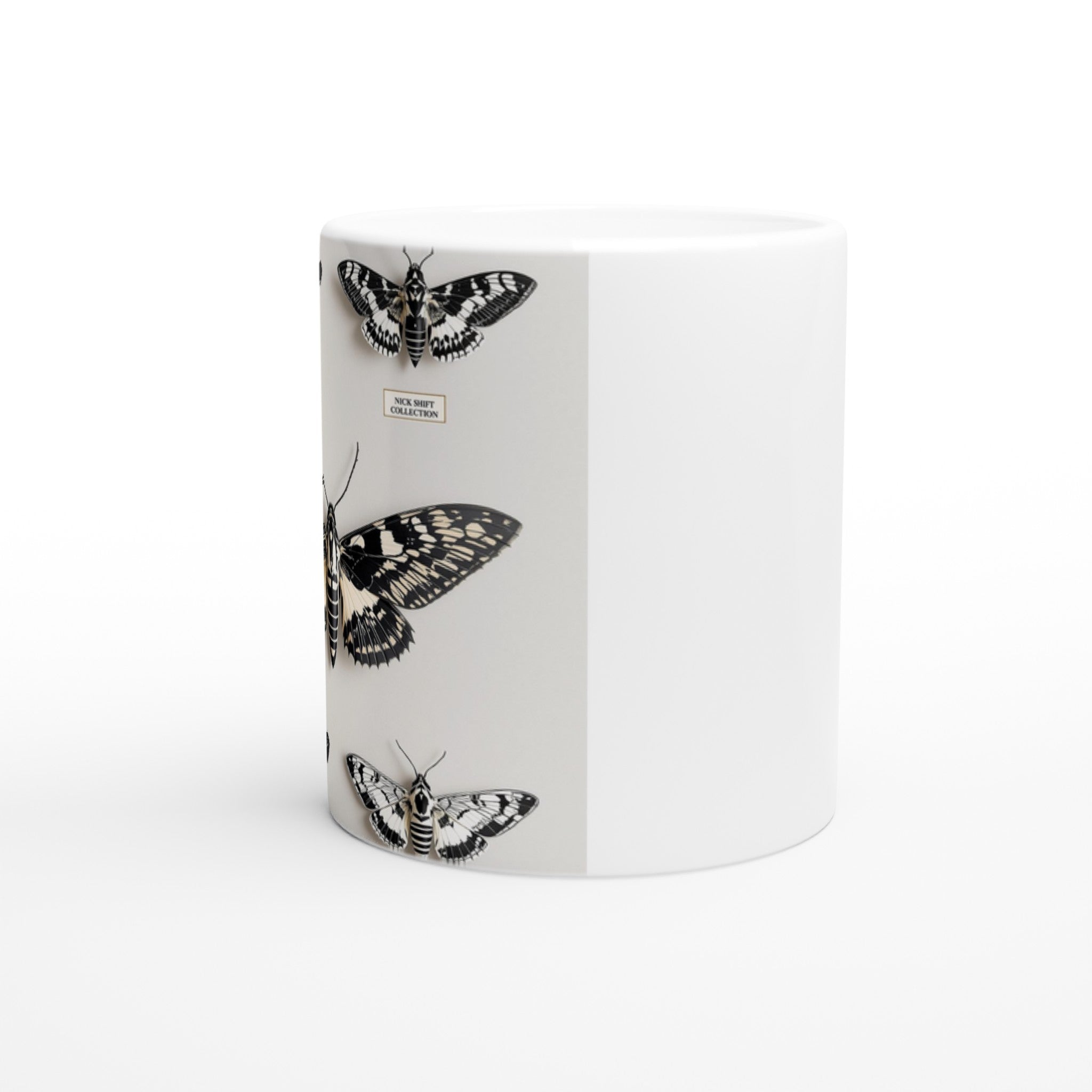 Dark Academia Moth Collector Mug — detail view | Wild Thread Co