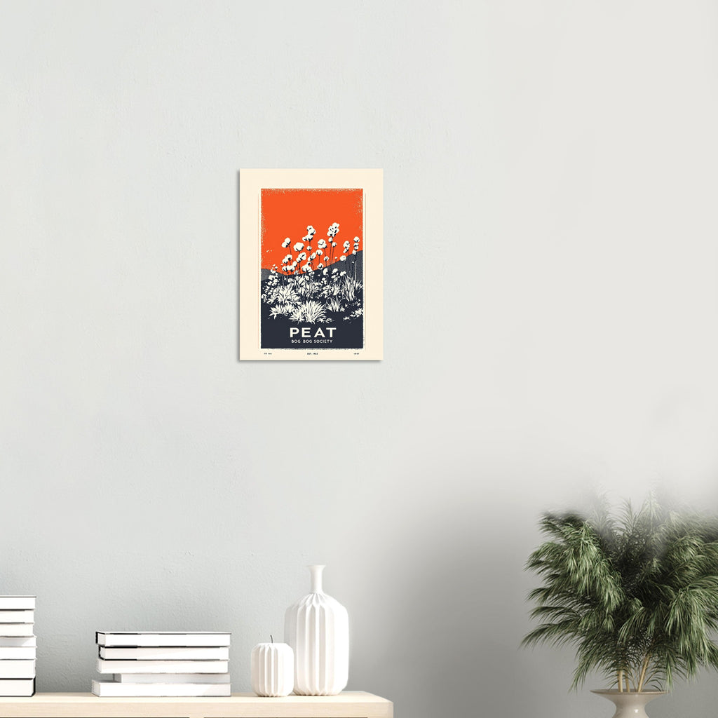 Peat Bog Vintage Travel Poster Art Print — detail view | Wild Thread Co