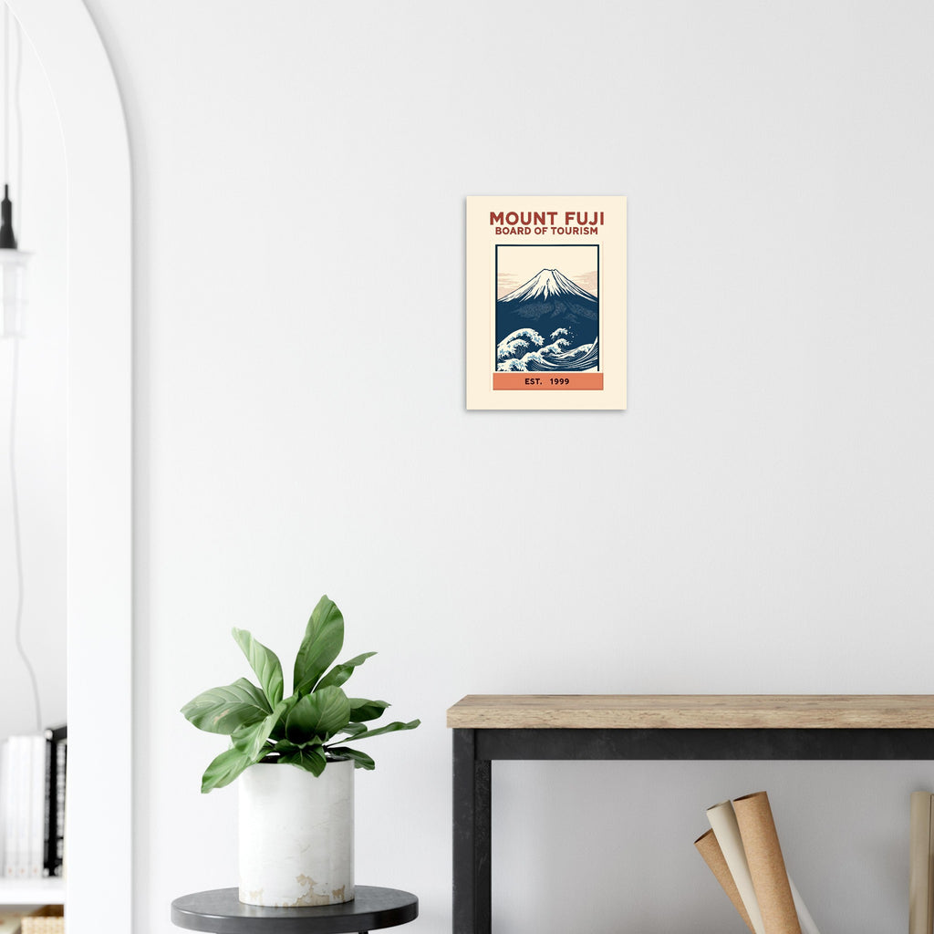 Mount Fuji Vintage Travel Poster Art Print — detail view | Wild Thread Co