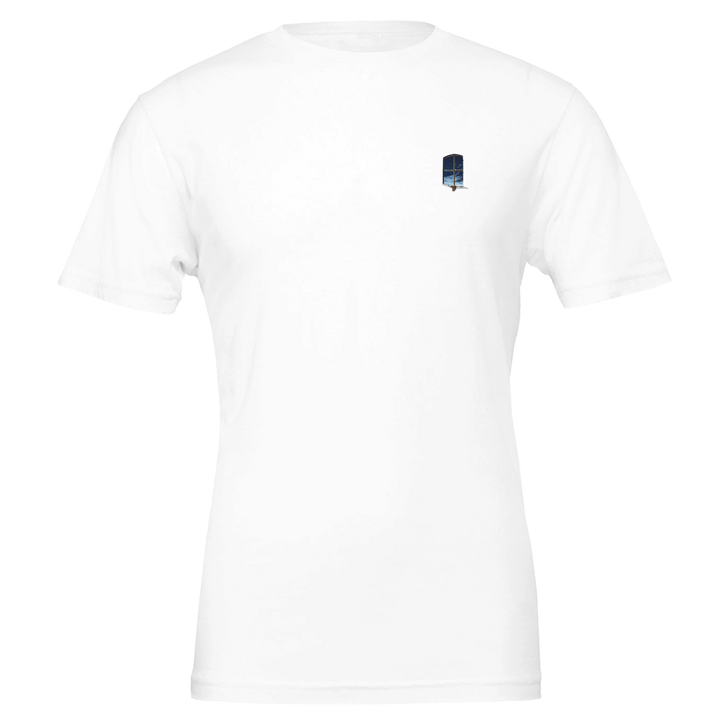 Bothy Interior Candlelight T-Shirt — detail view | Wild Thread Co