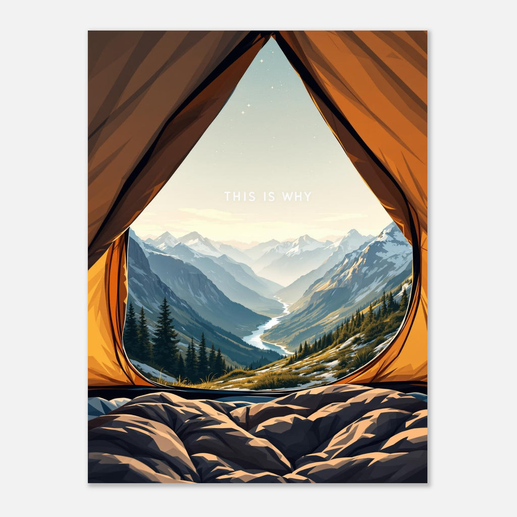 Mountain Camping Gift Art Print Art Print — detail view | Wild Thread Co