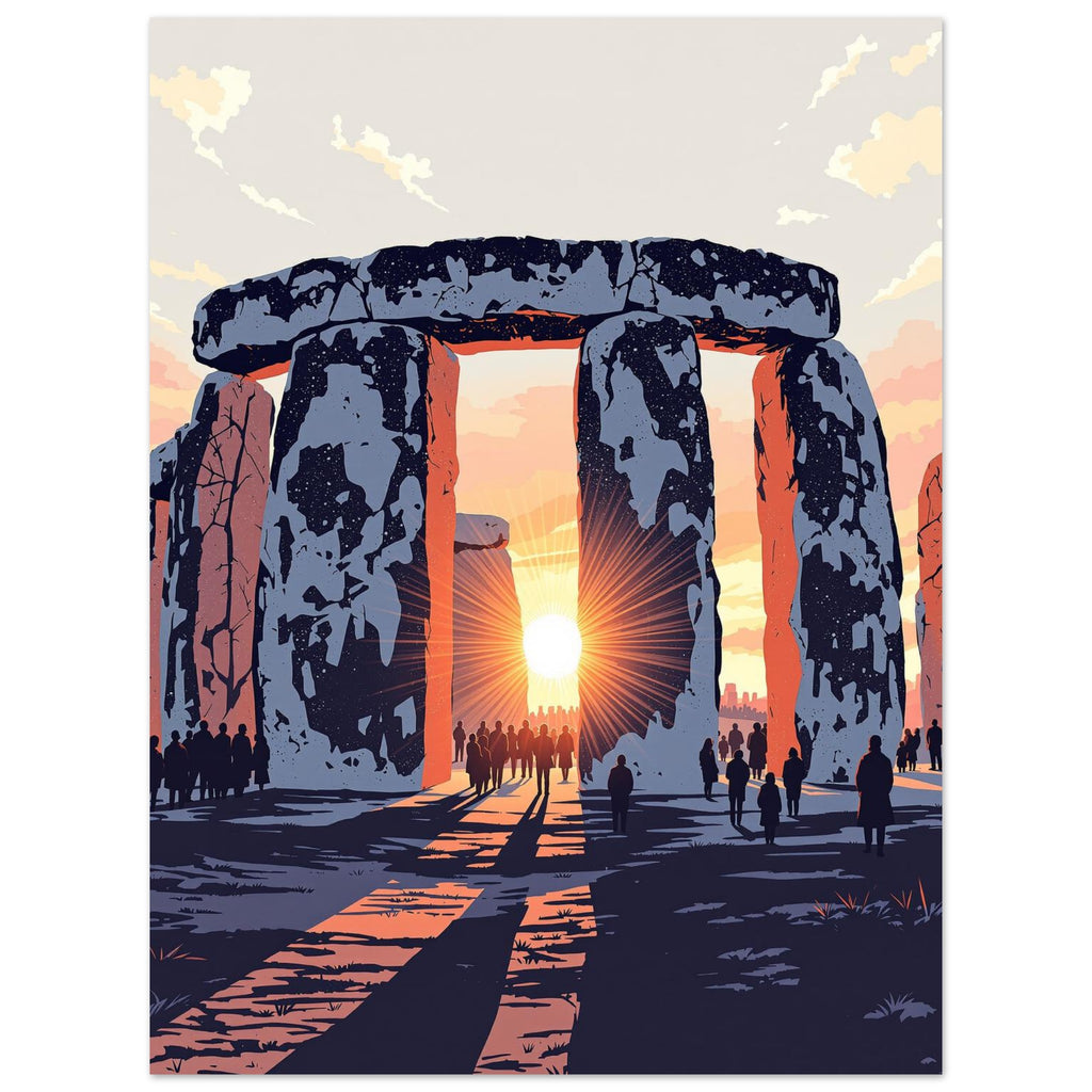 Stonehenge Winter Solstice Dawn Art Print Art Print — detail view | Wild Thread Co