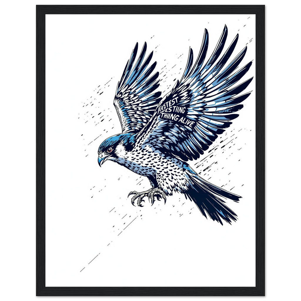 Peregrine Dive — Framed Art Print | Wild Thread Co UK