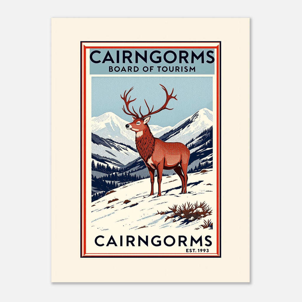 Cairngorms Vintage Travel Poster — Art Print | Wild Thread Co