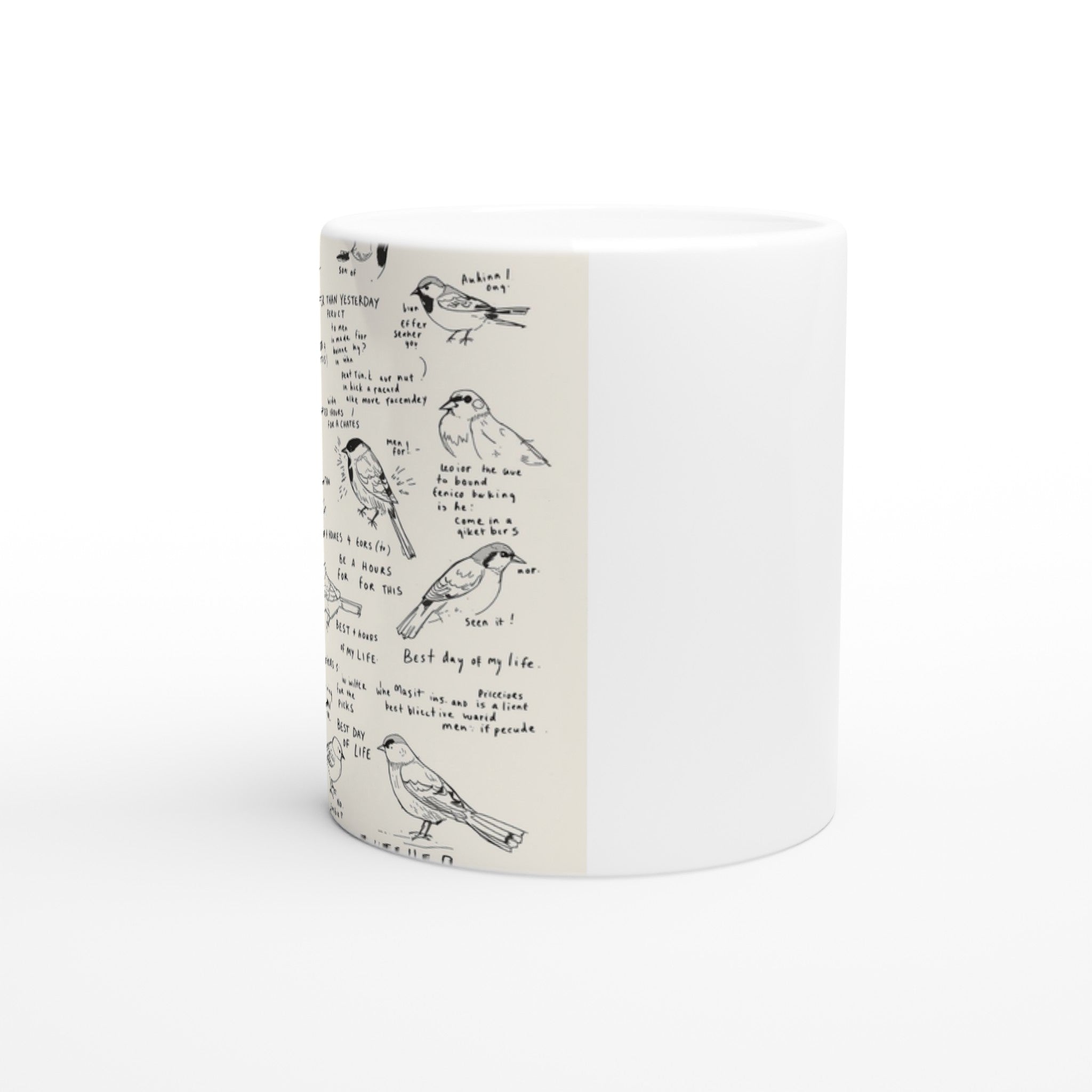 Gorpcore Birdwatching Obsession Mug — detail view | Wild Thread Co