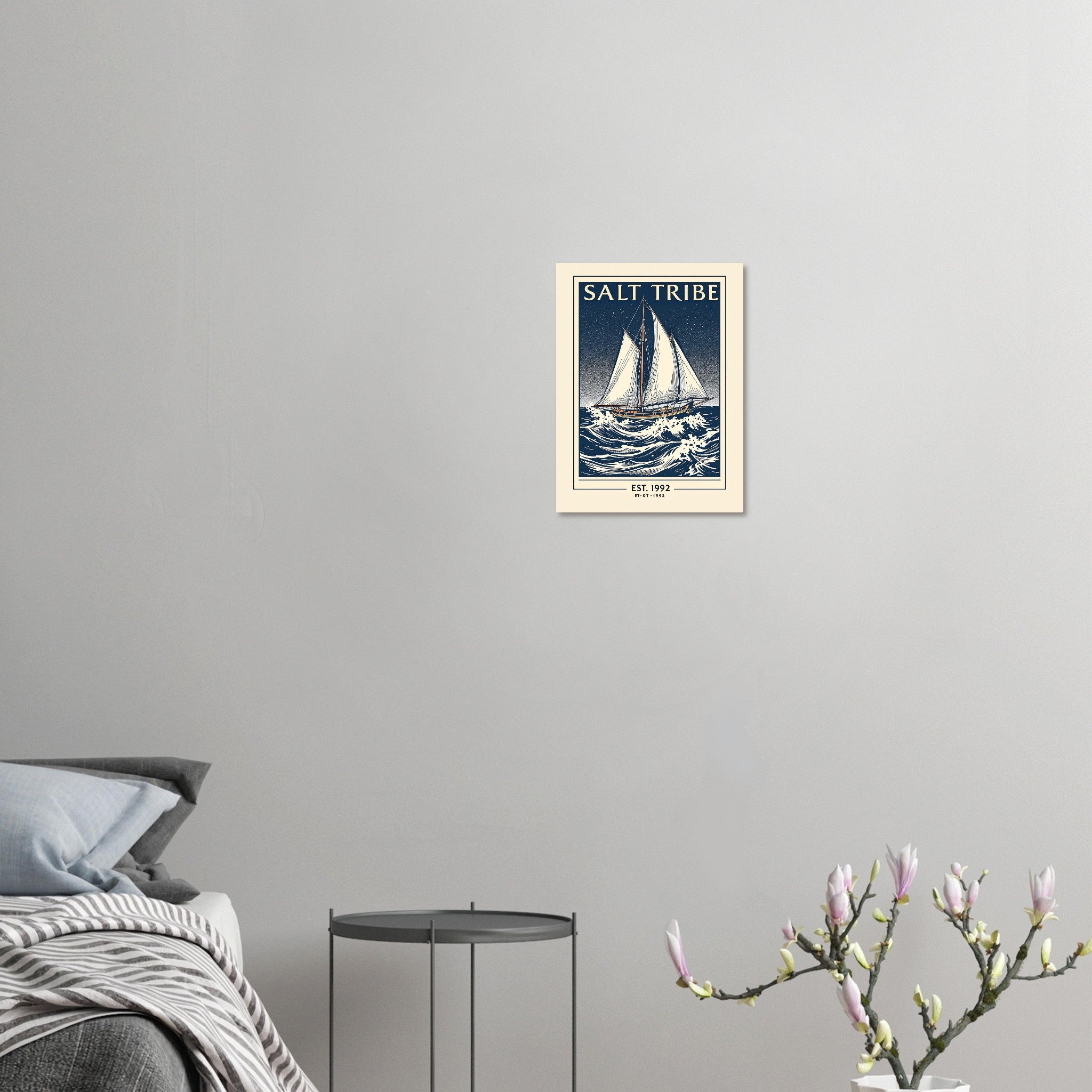 Salt Tribe Vintage Travel Poster Art Print — detail view | Wild Thread Co