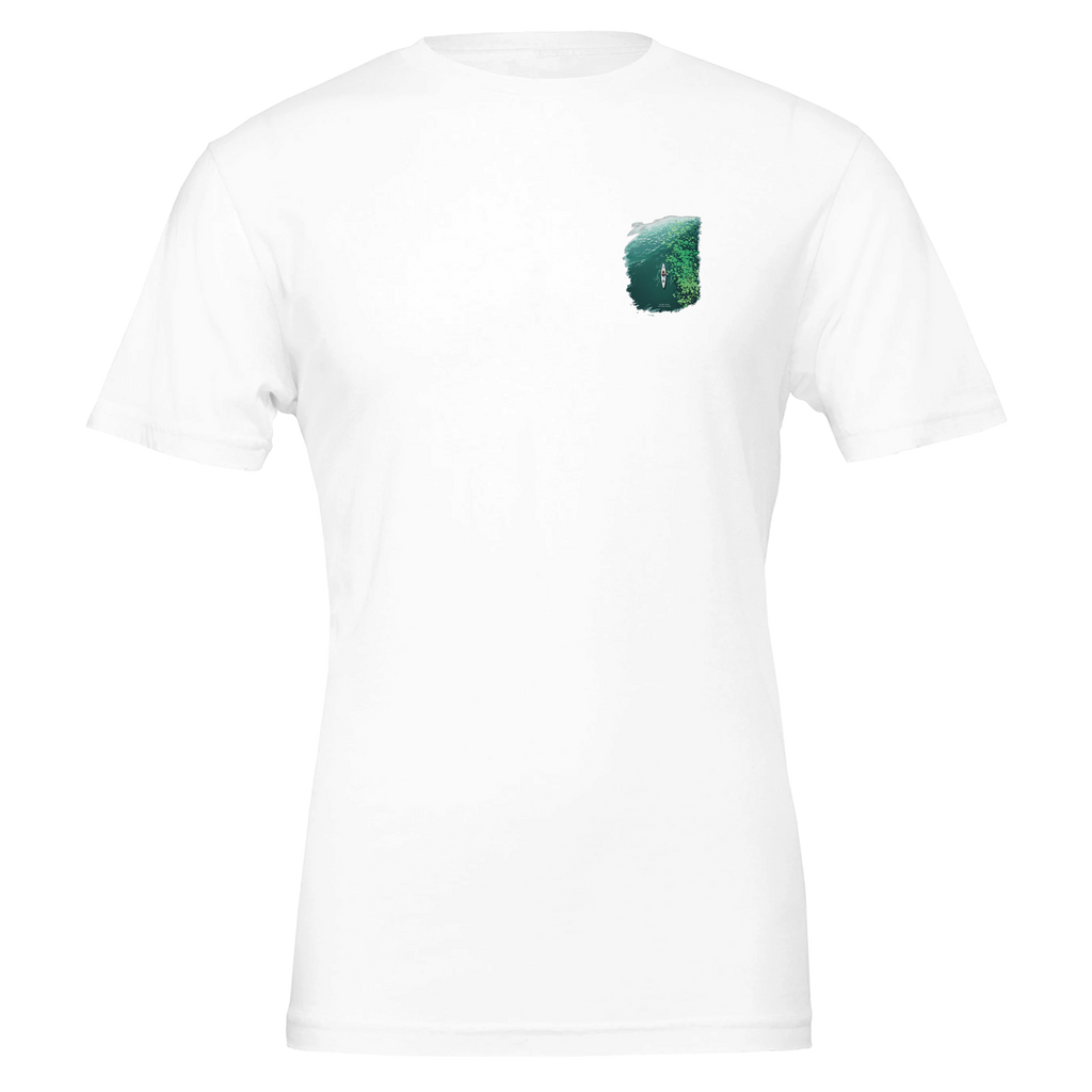 Sea Kayaking Aerial T-Shirt — detail view | Wild Thread Co