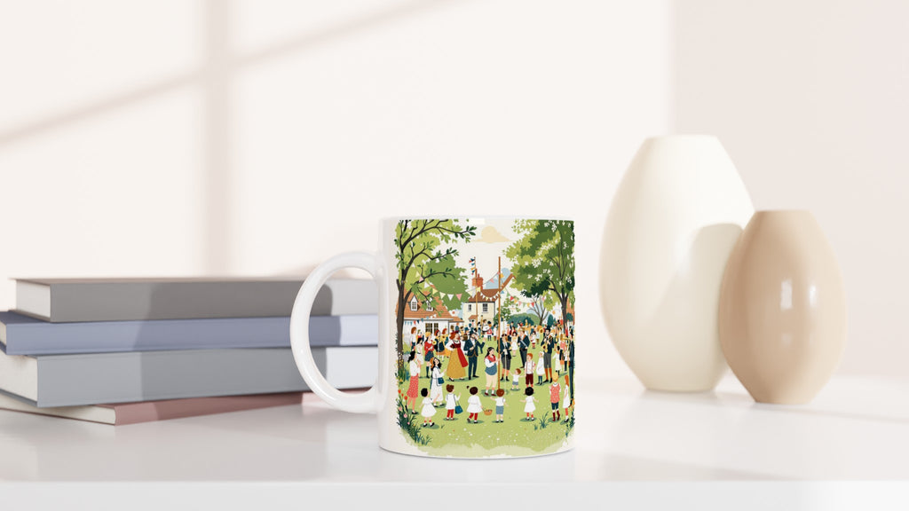 May Day Maypole Folk Tradition Mug — detail view | Wild Thread Co