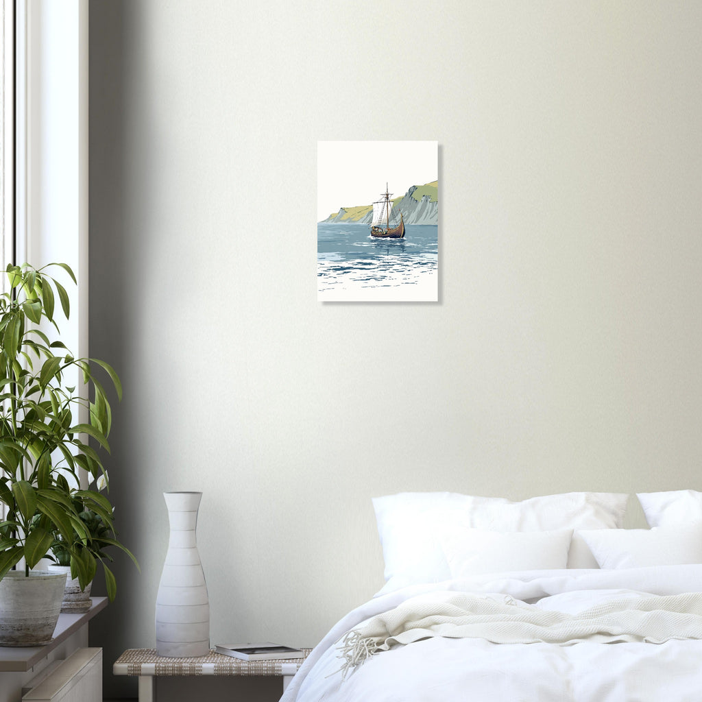 Viking Longship Art Art Print Art Print — detail view | Wild Thread Co