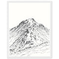 Wainwright Fells Map Notebook Framed Art Print — detail view | Wild Thread Co