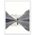 Canal Paddleboard Loch Reflection Dawn Framed Print — Framed Art Print | Wild Thread Co
