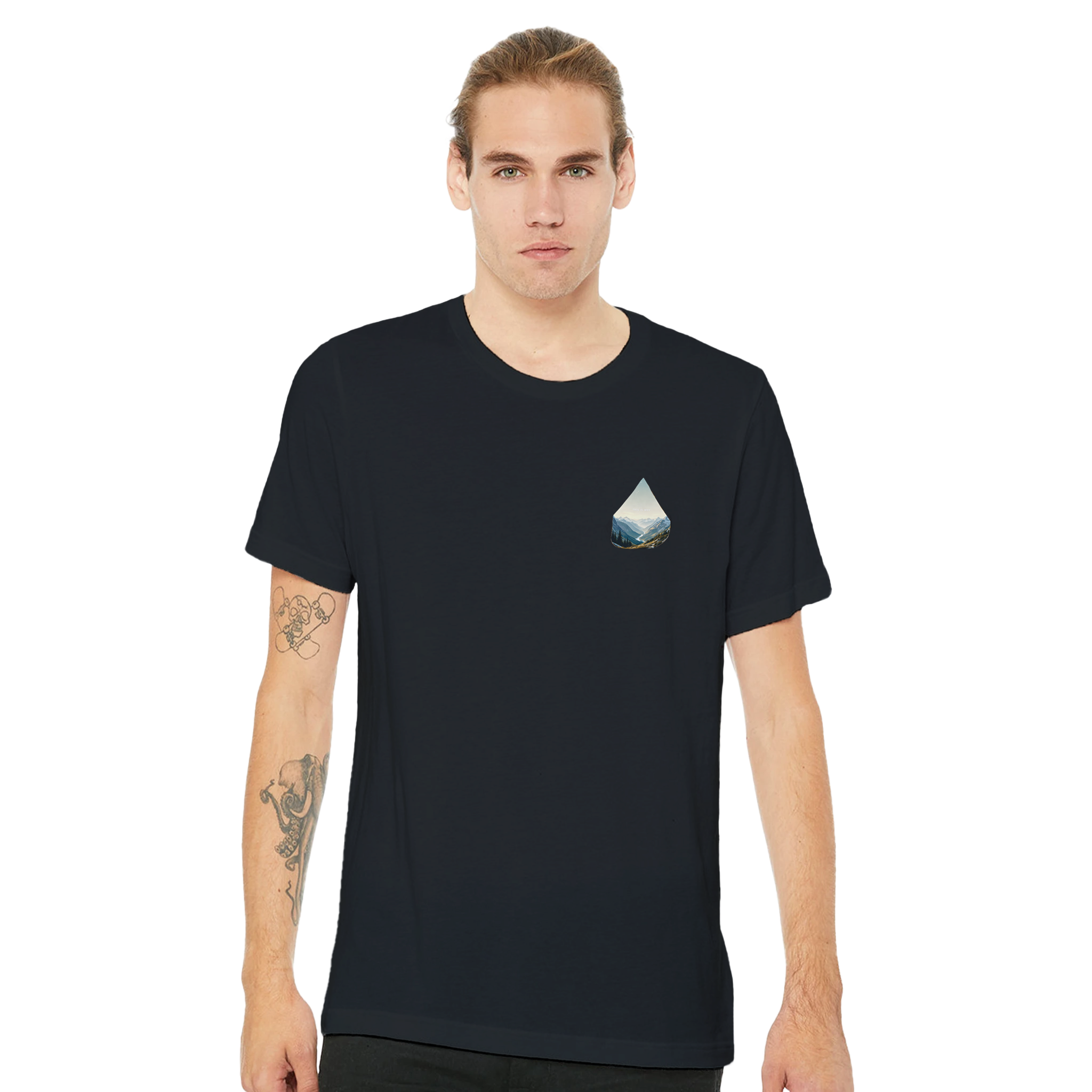 Tent Doorway Mountain Morning T-Shirt — detail view | Wild Thread Co