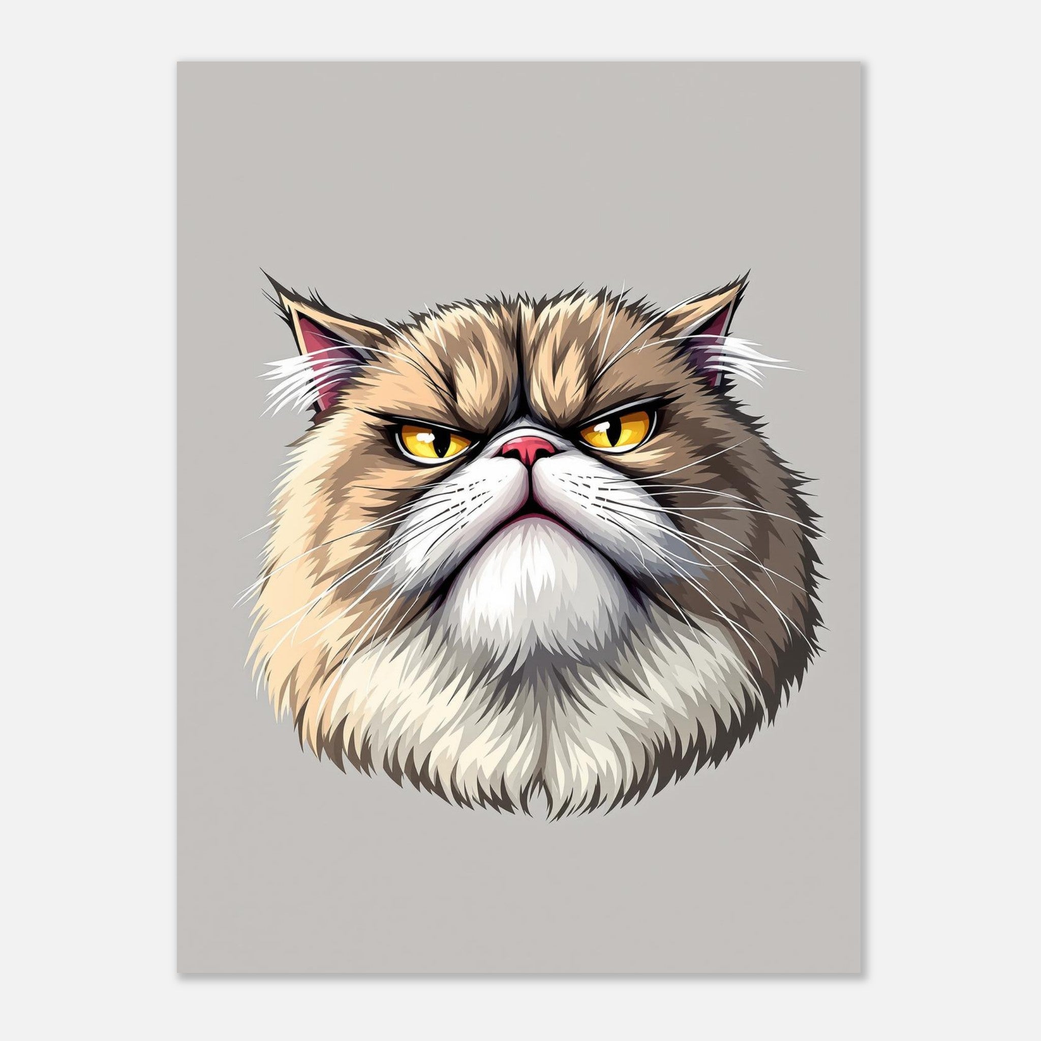 Grumpy Cat Face Art Print Art Print — detail view | Wild Thread Co