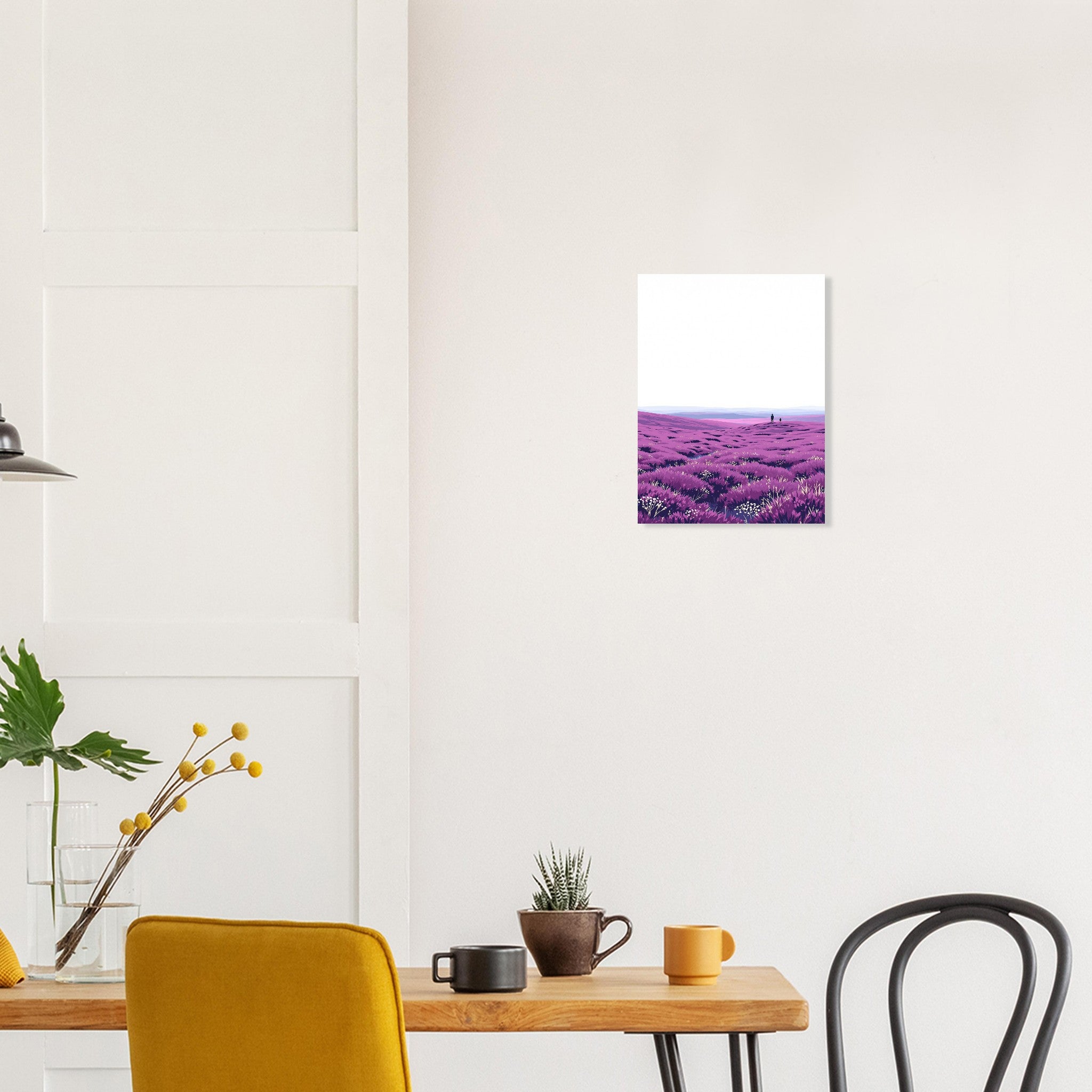 Purple Heather Moor August A1 Art Print Art Print — detail view | Wild Thread Co