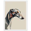 Greyhound Art Deco Framed Art Print — detail view | Wild Thread Co