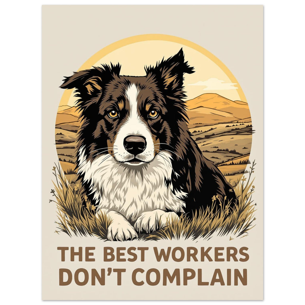 Border Collie Working Dog A1 Art Print Art Print — detail view | Wild Thread Co