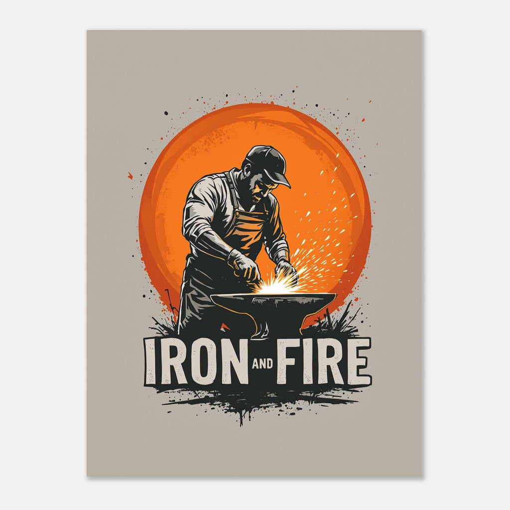 Blacksmith Forge Sparks Art Print Poster Wall Art UK — Art Print | Wild Thread Co