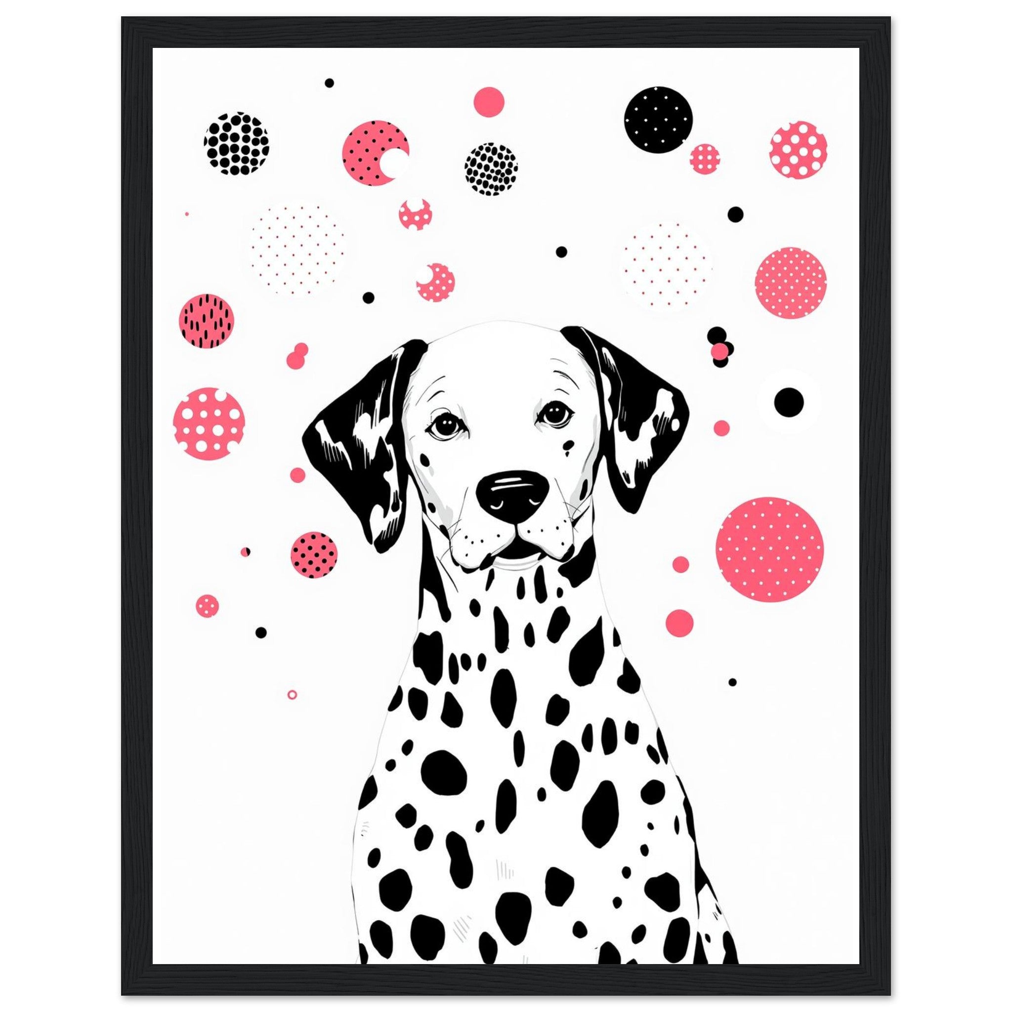 Dalmatian Spots Art Framed Print Wall Art Ready to Hang UK — Framed Art Print | Wild Thread Co
