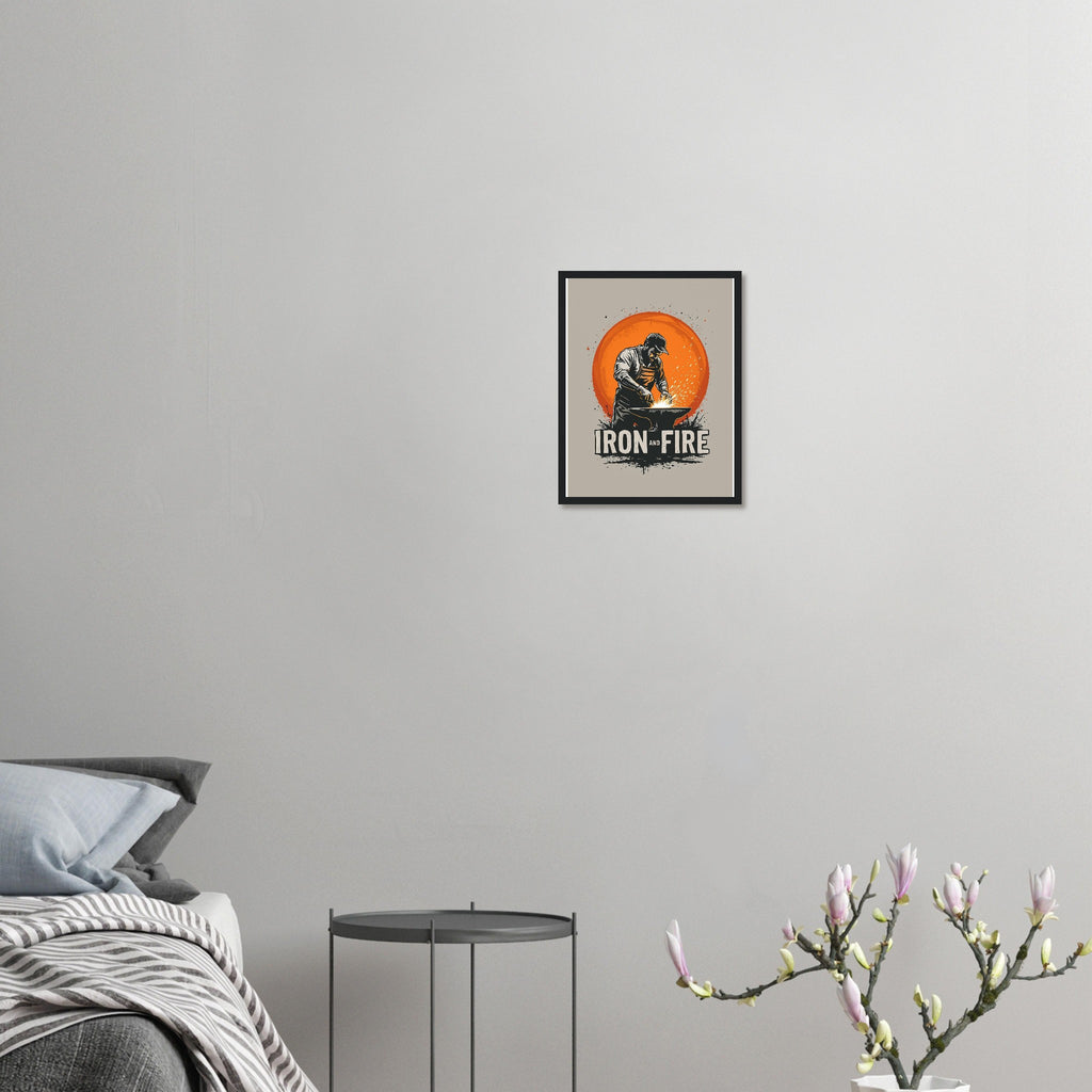 Blacksmith Forge Sparks Art Framed Print Wall Art Ready to Hang UK — Framed Art Print | Wild Thread Co