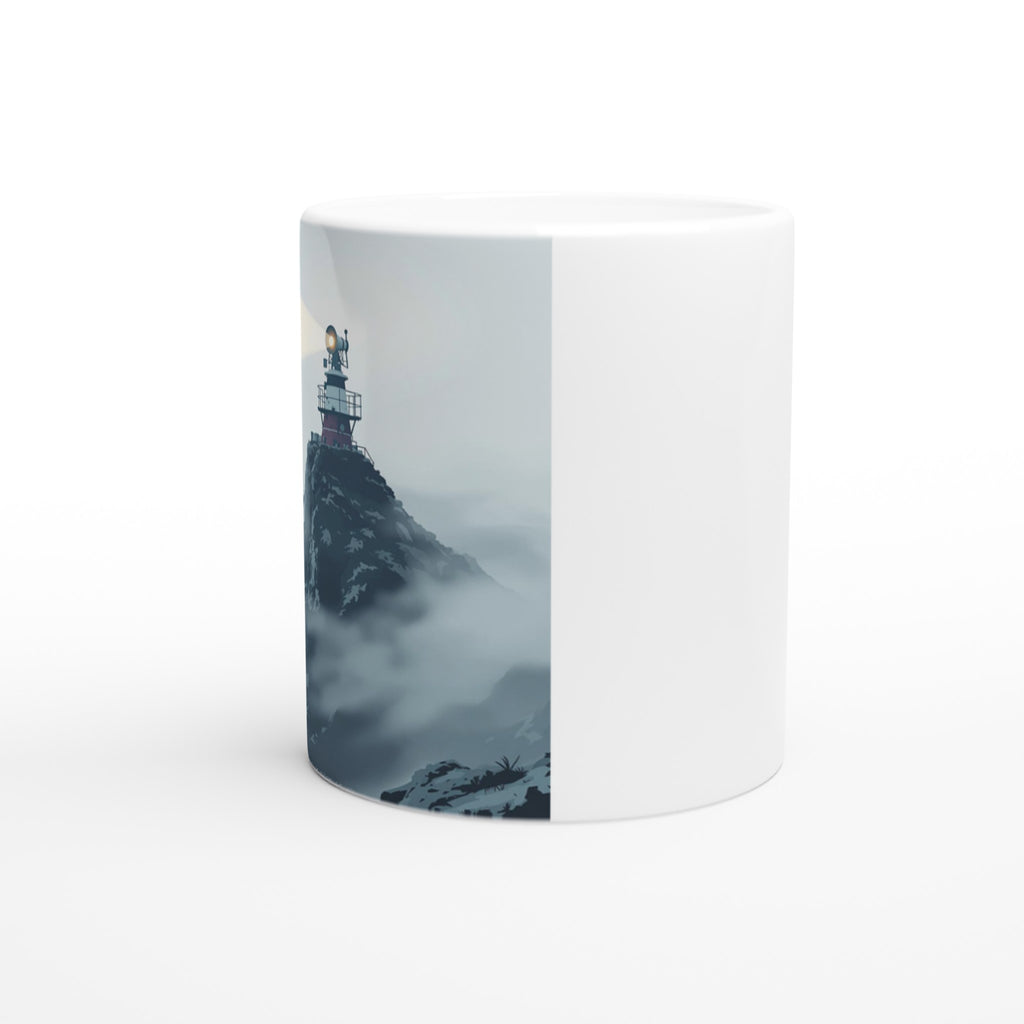 Coastal Fog Horn Headland Ship Mug — detail view | Wild Thread Co