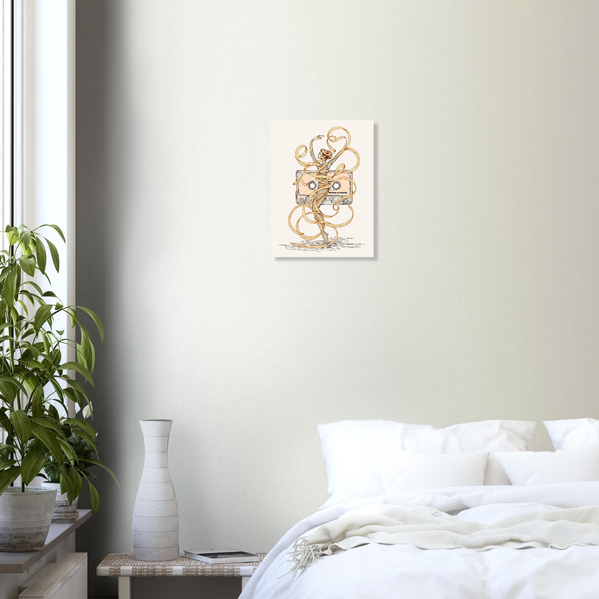 Y2k Cassette Tape Dancer Art Print Art Print — detail view | Wild Thread Co