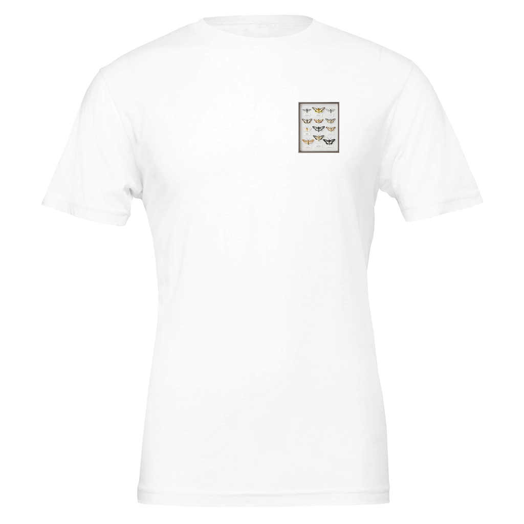 Moth Collector Specimen Case T-Shirt — detail view | Wild Thread Co